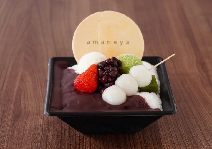 「粉雪氷「小豆づくし氷」」