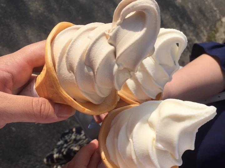 淡路島牛乳を使ったソフトクリームが人気