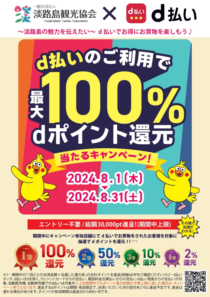 淡路島の魅力を伝えたい！d払いでおトクにお買物を楽しもう♪