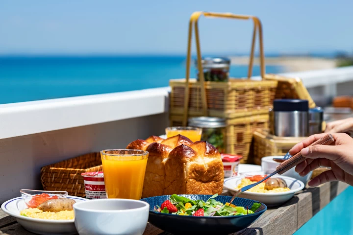 淡路島の食材を使用した朝食