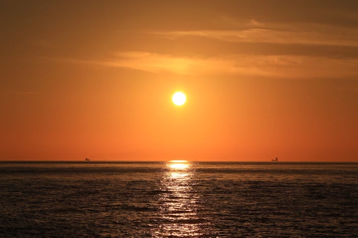 淡路島西海岸の夕陽