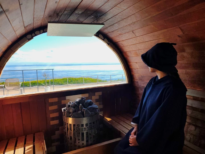 バレルサウナからの景色