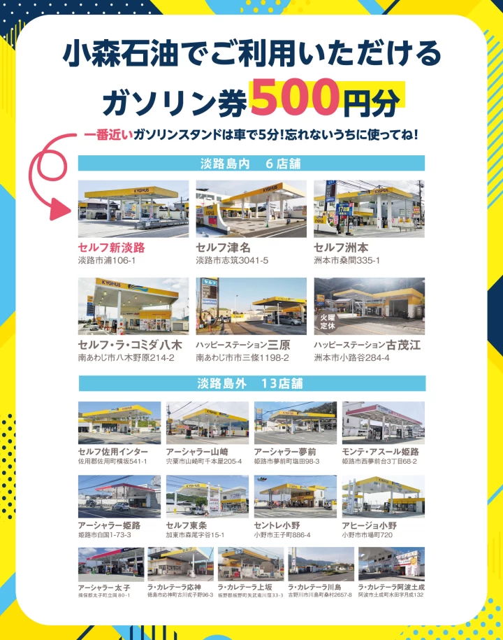 ガソリン券の利用店舗
